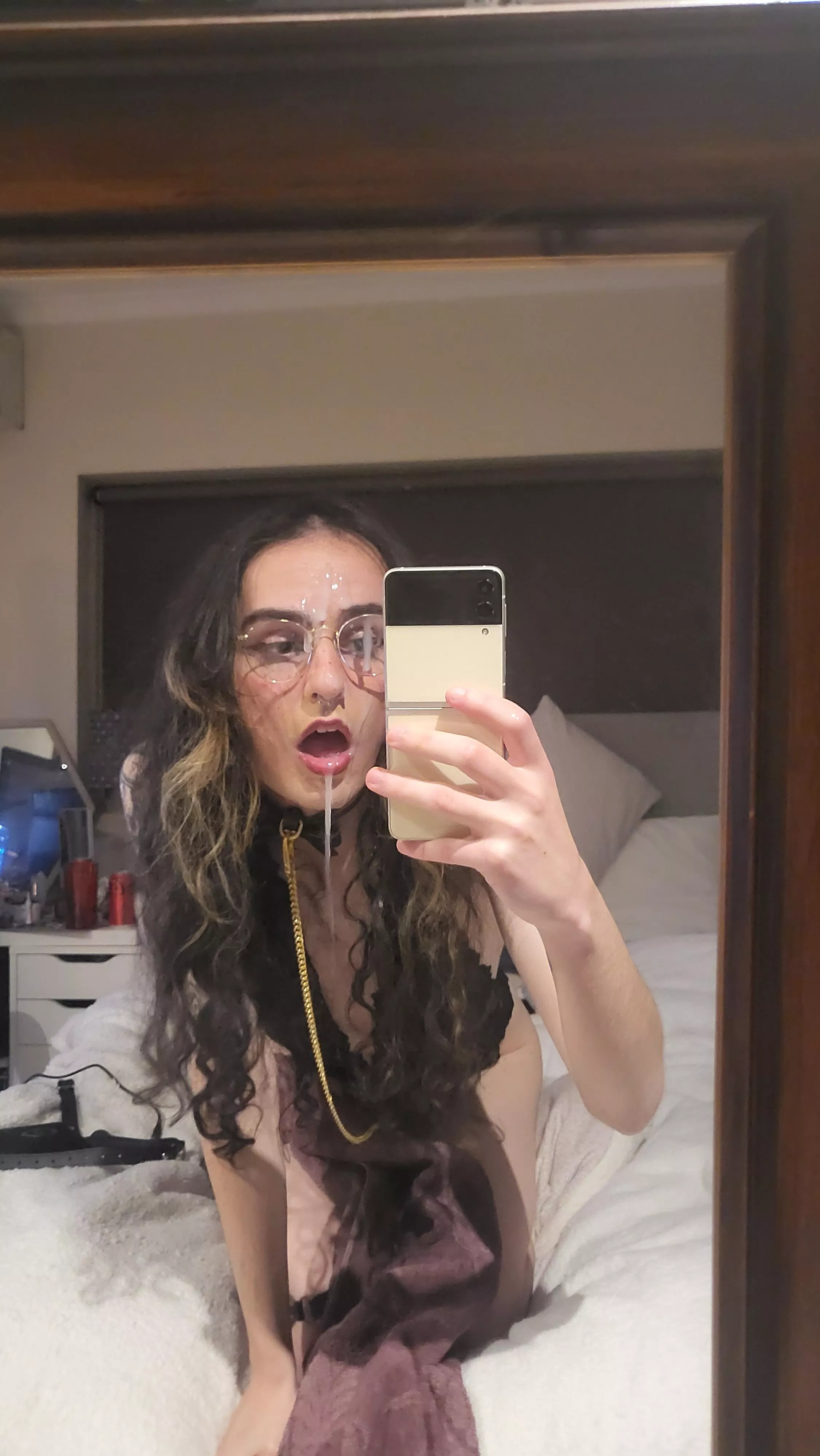 Throat fucked snd cummed on, whis next?