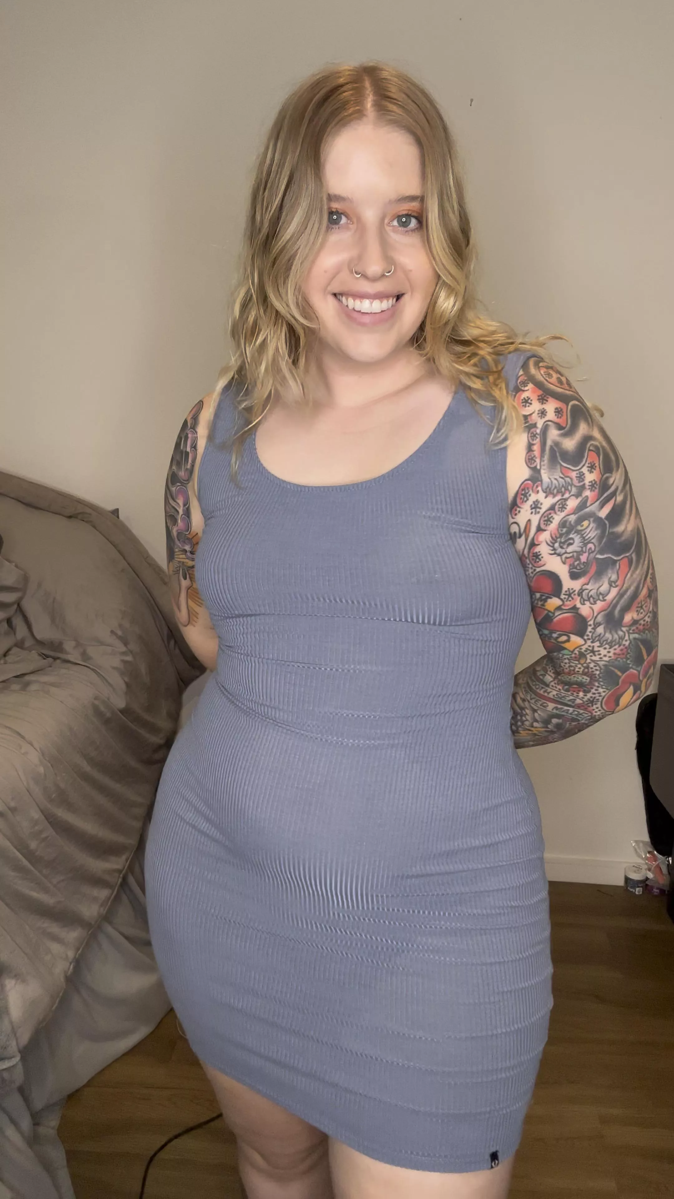 Can you see my piercing?