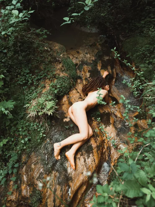 confluence with the stream