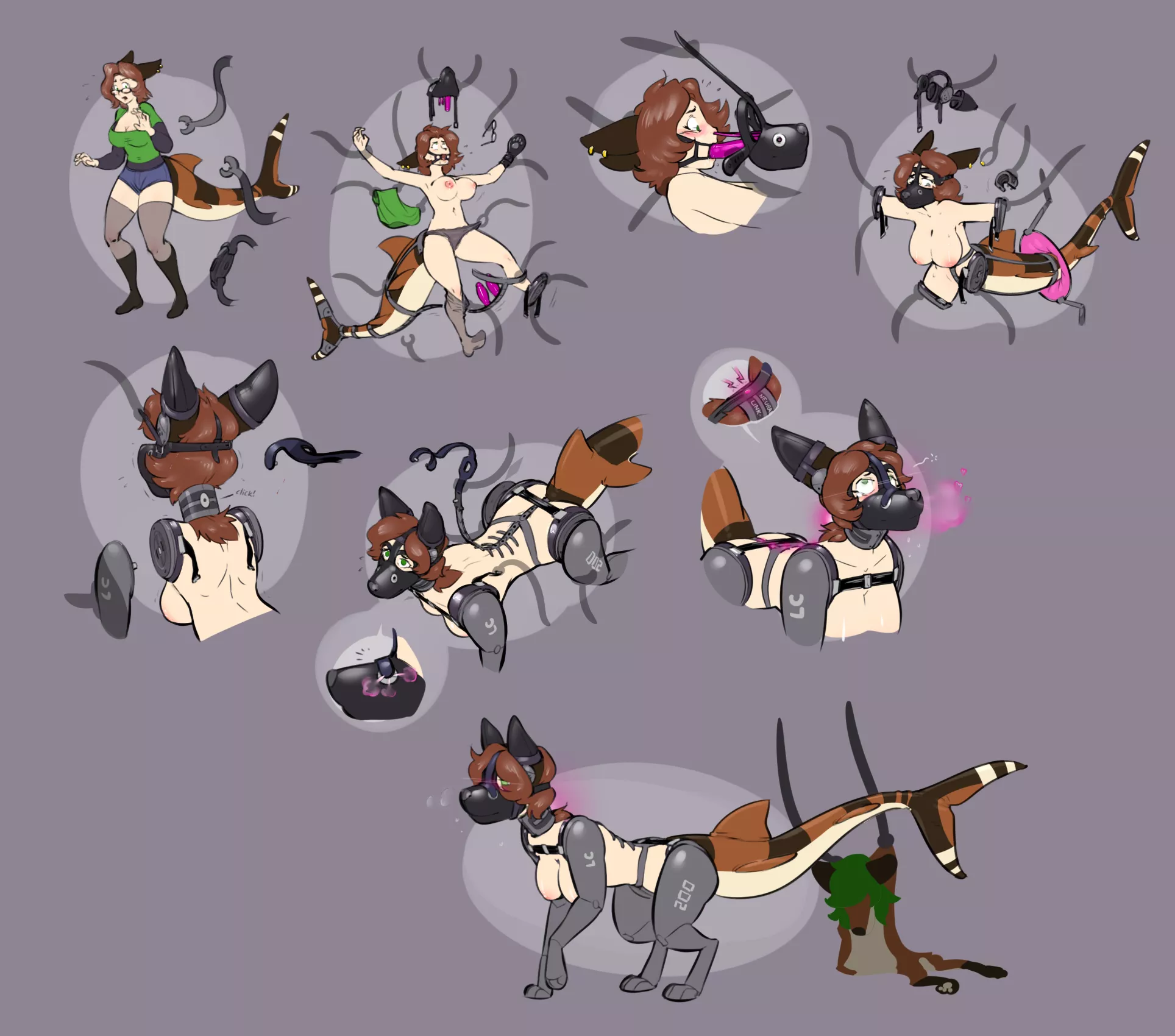 I'm dying to do a plot like this. Kidnapped off the street, stripped, bound, my arms and legs portaled away, my ability to control my body reduced to squirming and begging, all the while you drug me with the push of a button while conditioing me to acce