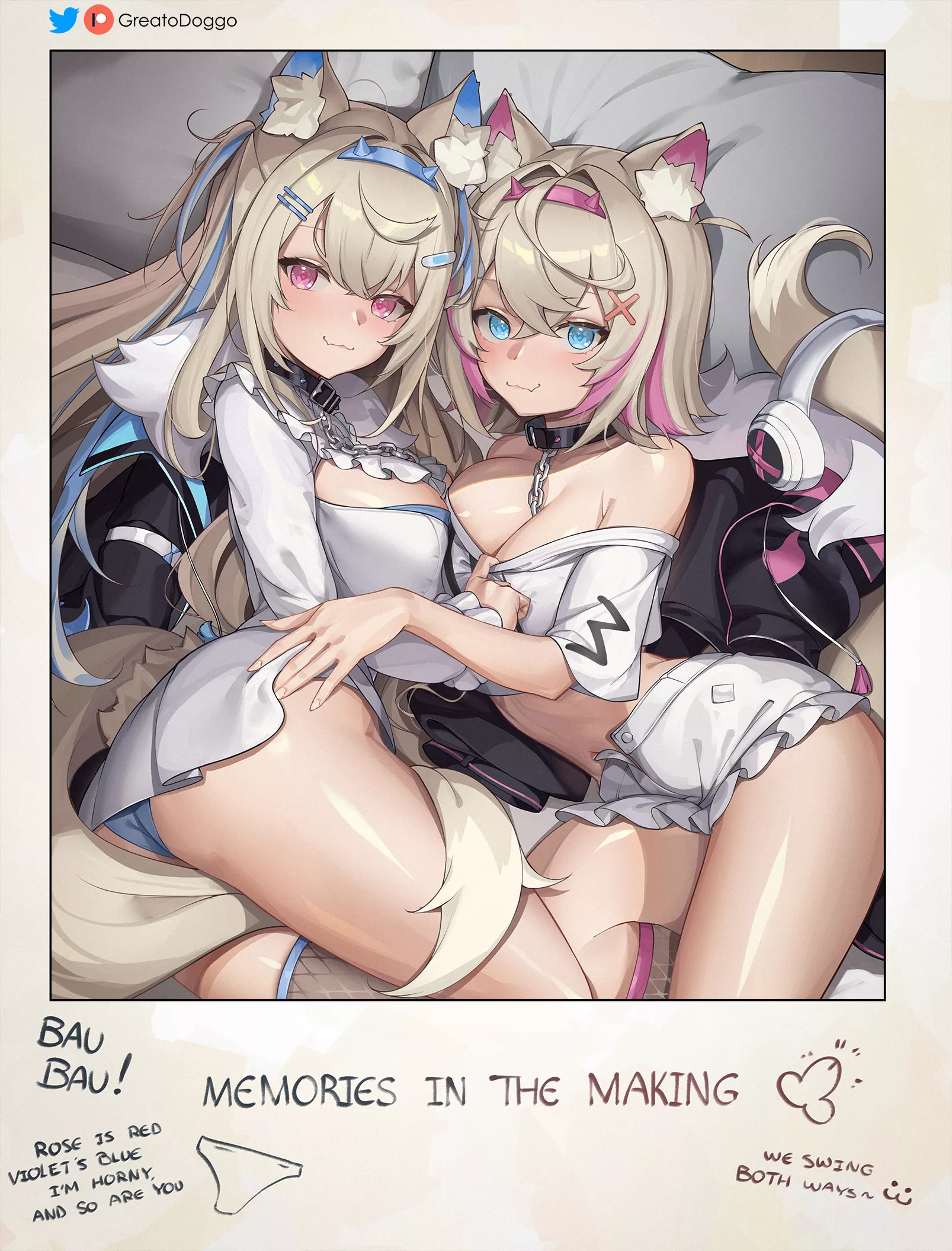 Polaroid session with Fuwamoco (GreatoDoggo)