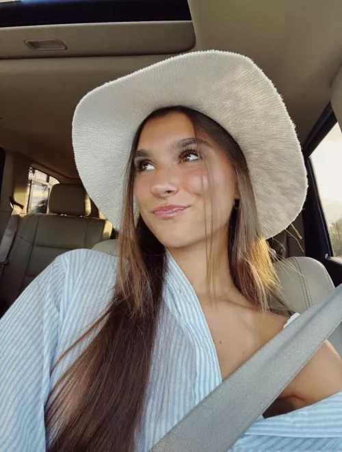 Pretty girl on her way to a concert