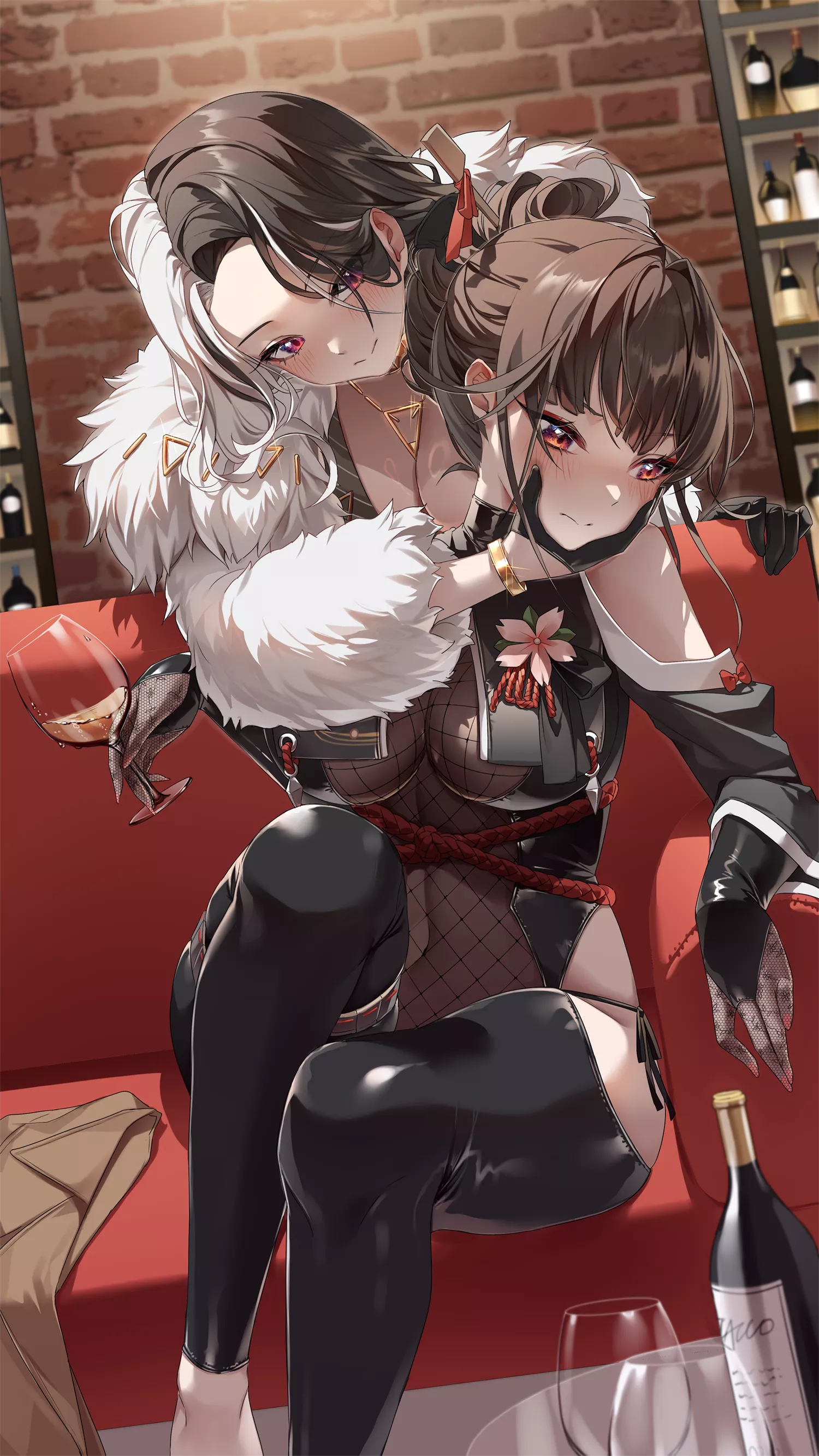 Rosanna attempting to get Sakura to look at her (Tacco) [Goddess of Victory: Nikke]