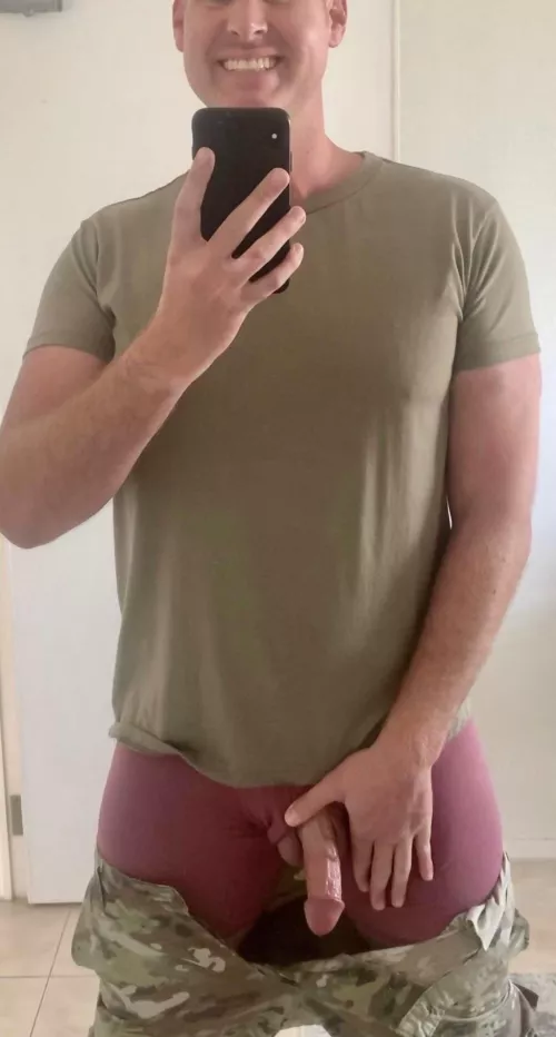 You can either drop and give me pushups or drop down and service my cock. Your choice!