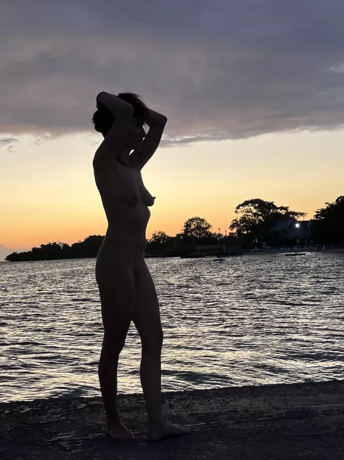 Are you watching the sunset…or watching me turn?