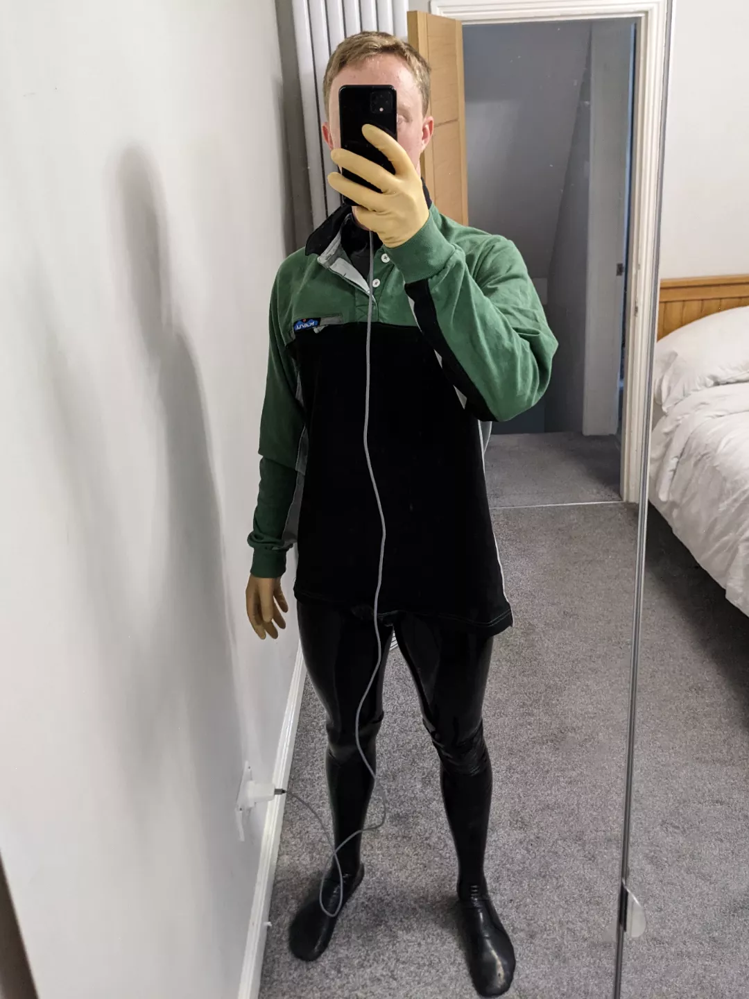 Cleaning the house, shame I don't own an apron!