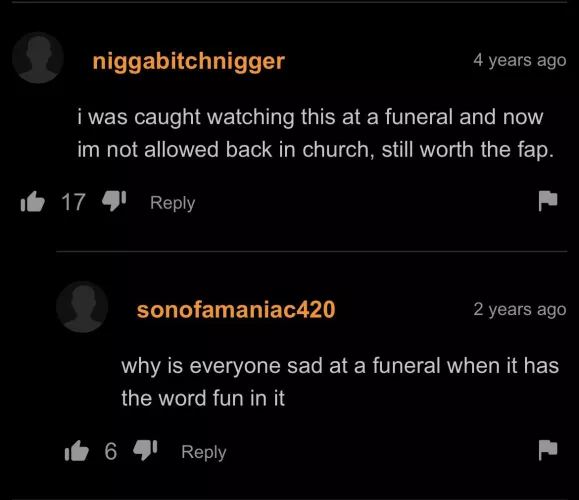 Fapping at a funeral to gay porn