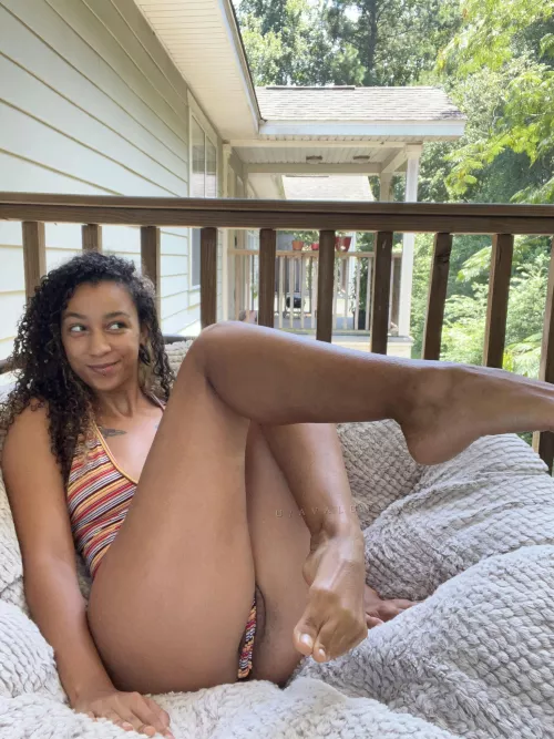 Hopefully the neighbors didn't see anything!