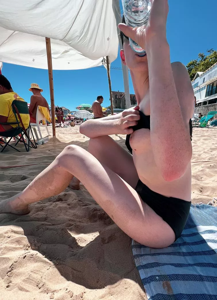 Hoping the life guards will catch me