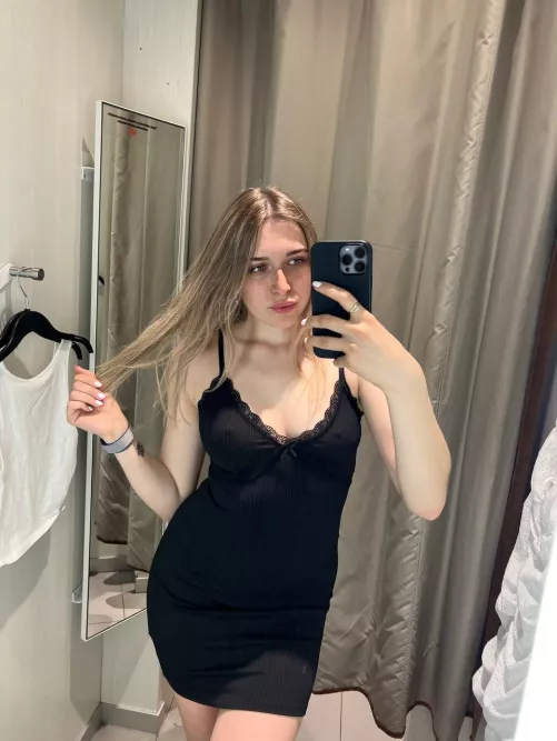 It felt cute in a tight black dress