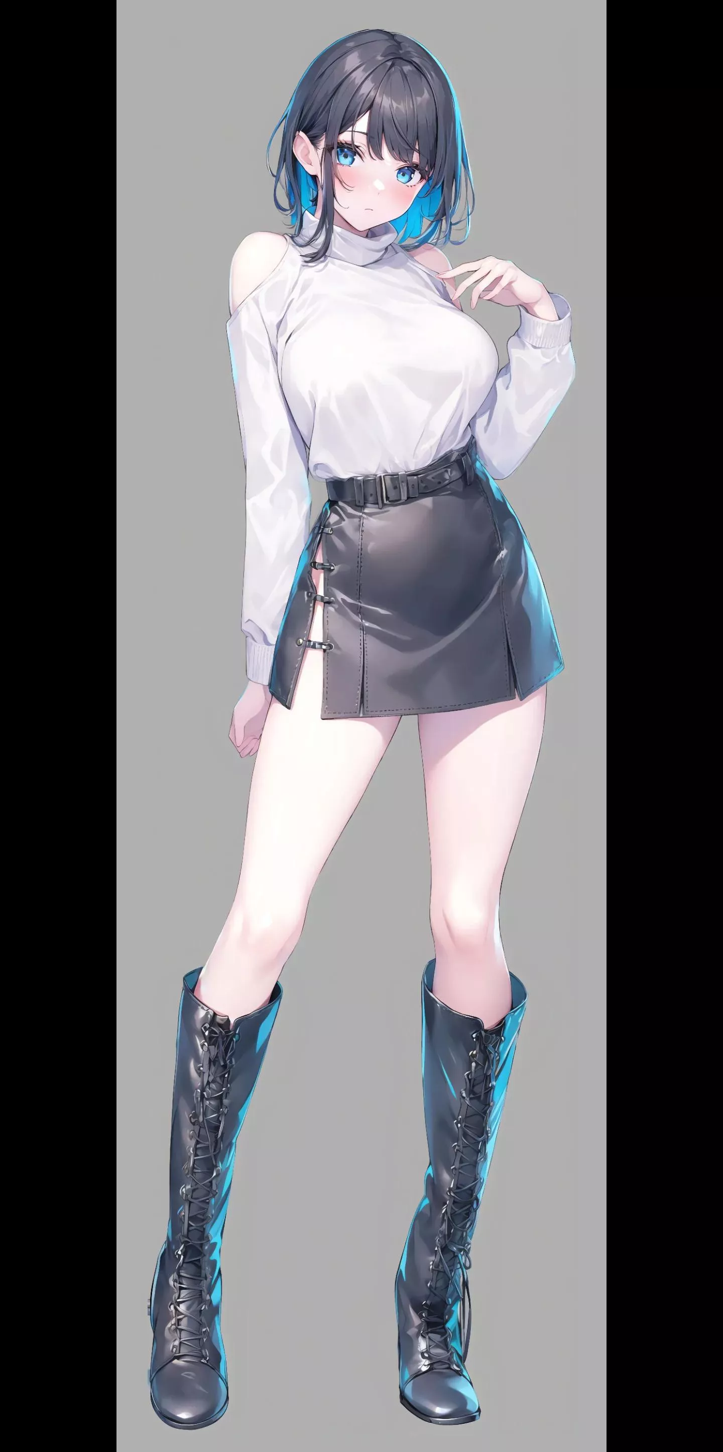 Leather Lace-Up Boots