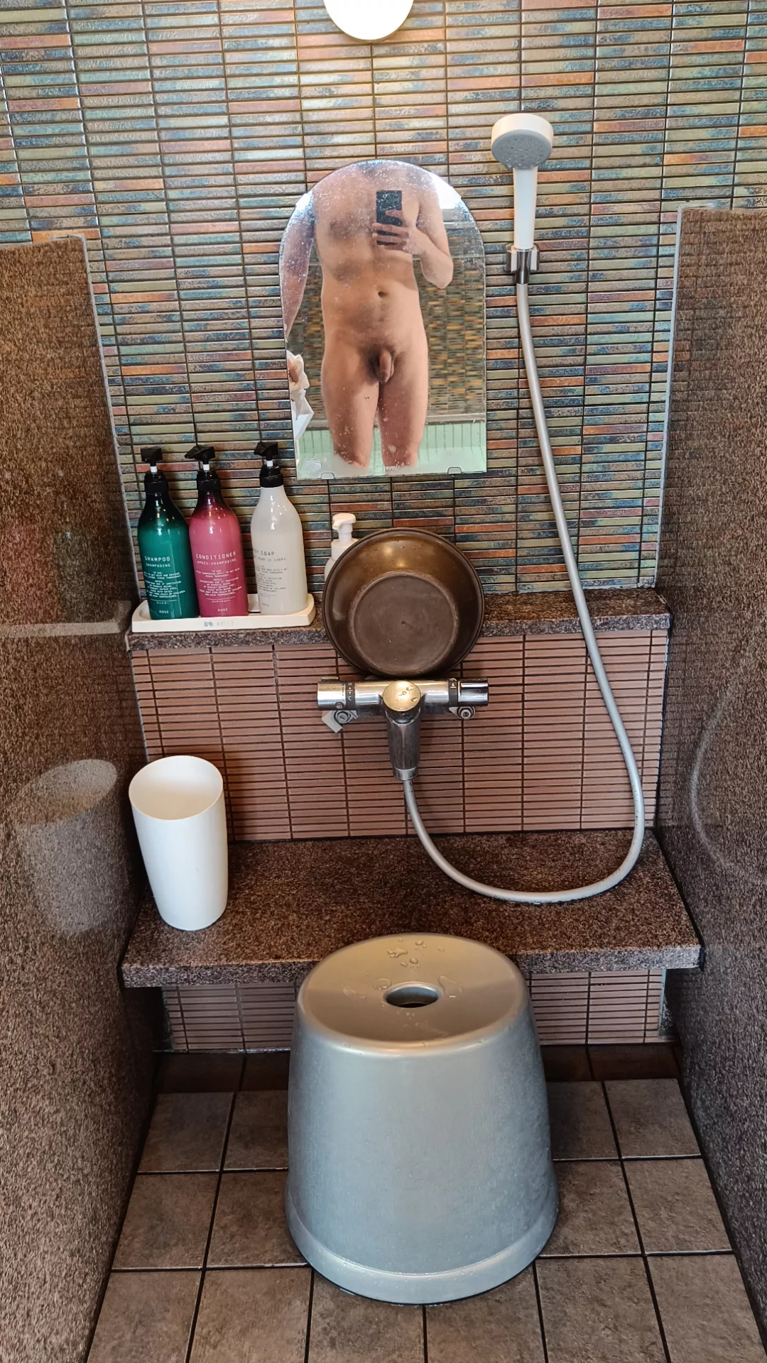 Public shower. Who joins