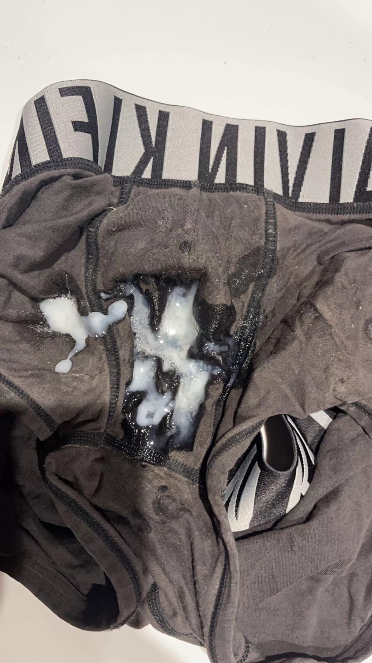 Thick cum shots. Hands up if you like to wear underwear filled with cum!