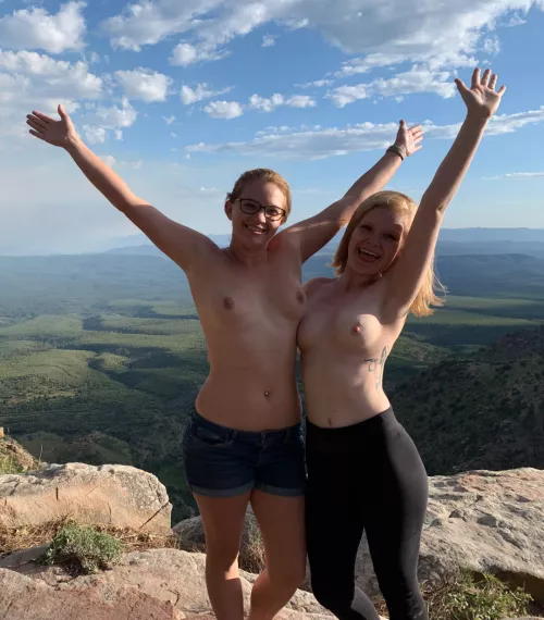 Top of the mountain - Leggings or Jean shorts?