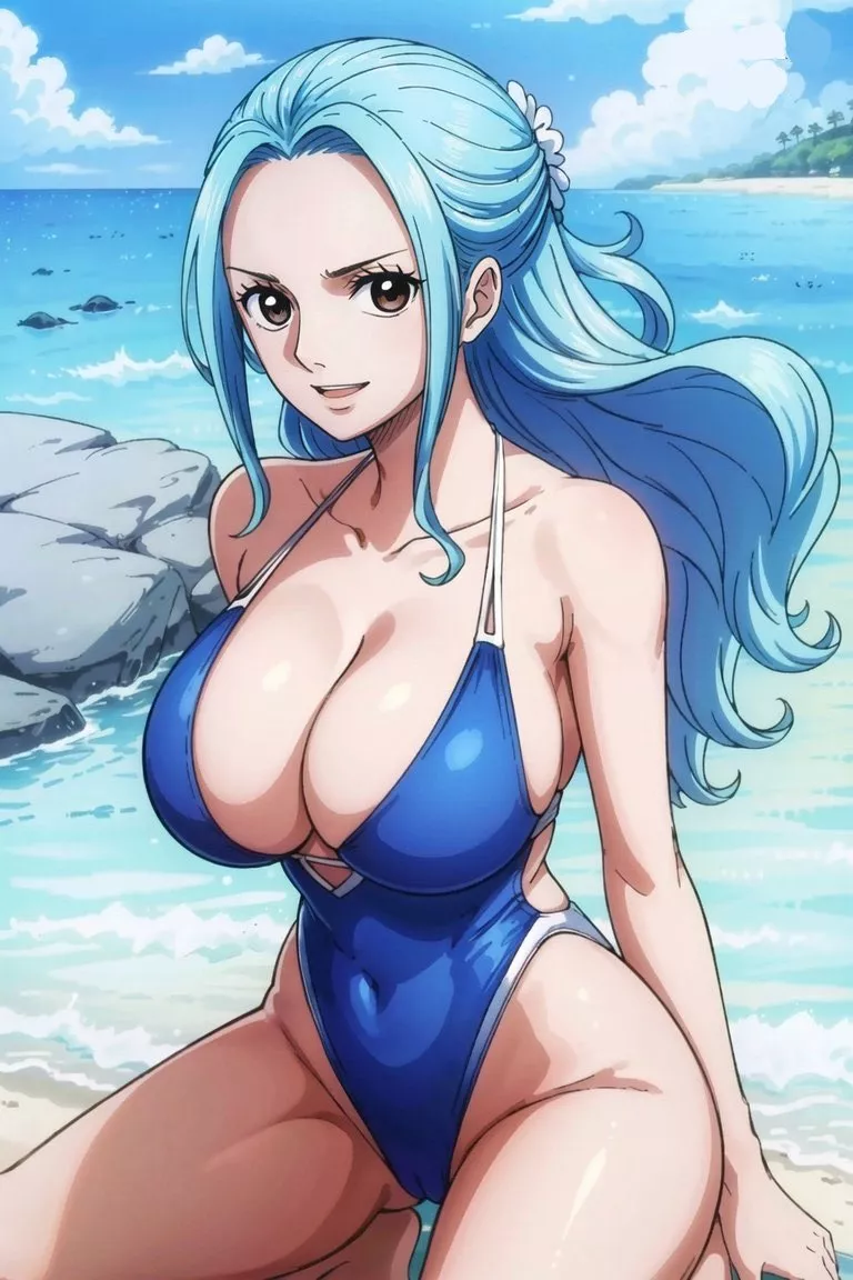 Vivi in a beautiful swimsuit
