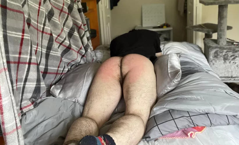 Waiting for that first stroke of the belt