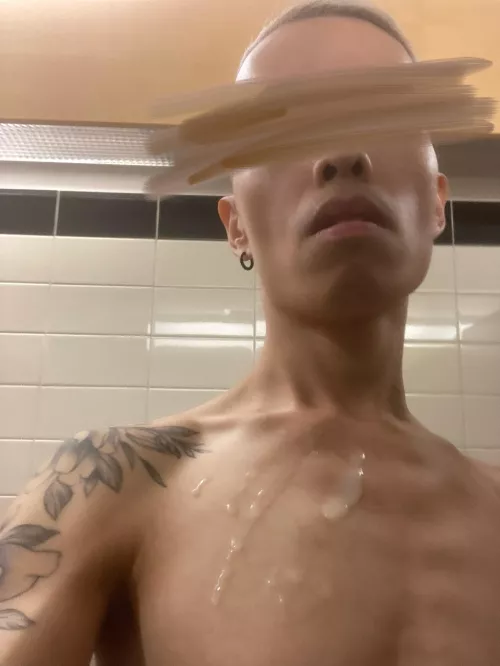 Watched him jerk all over my chest