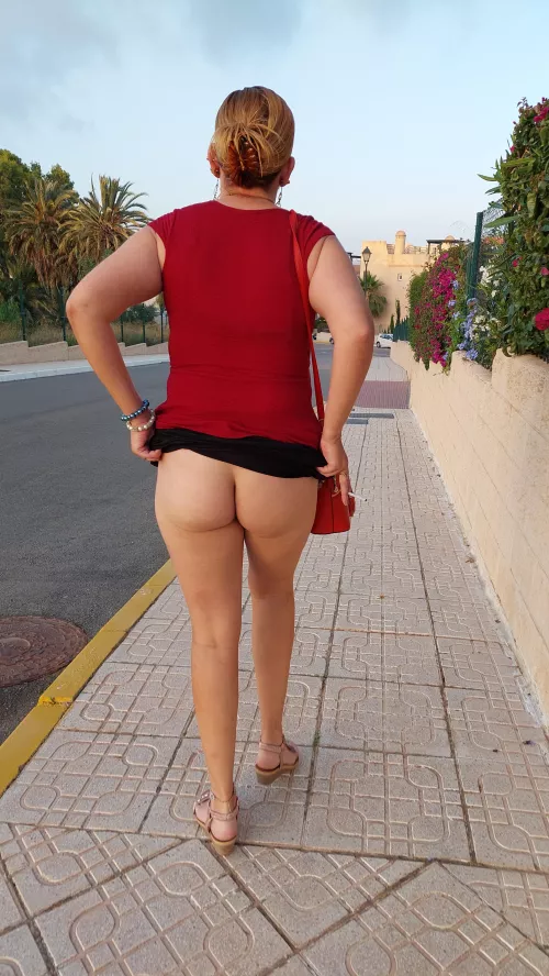 Another night out without panties!