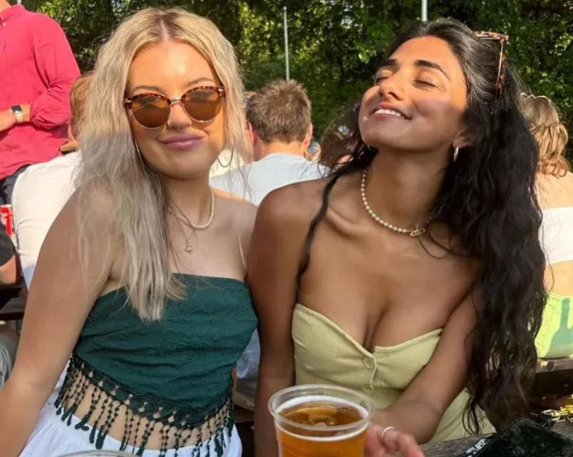 Blonde and black hair