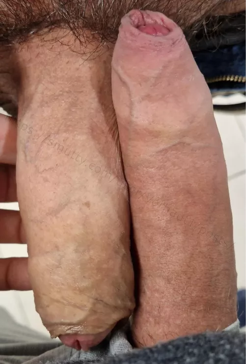 cock compairing at airport restroom with a stranger (im on the right)