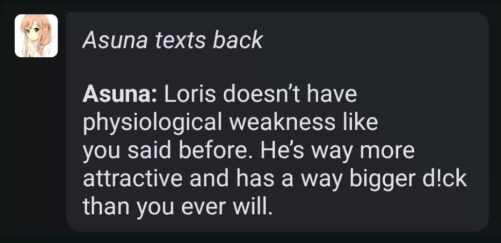Damn, asuna's reply on gptgirlfriend.online was something else.