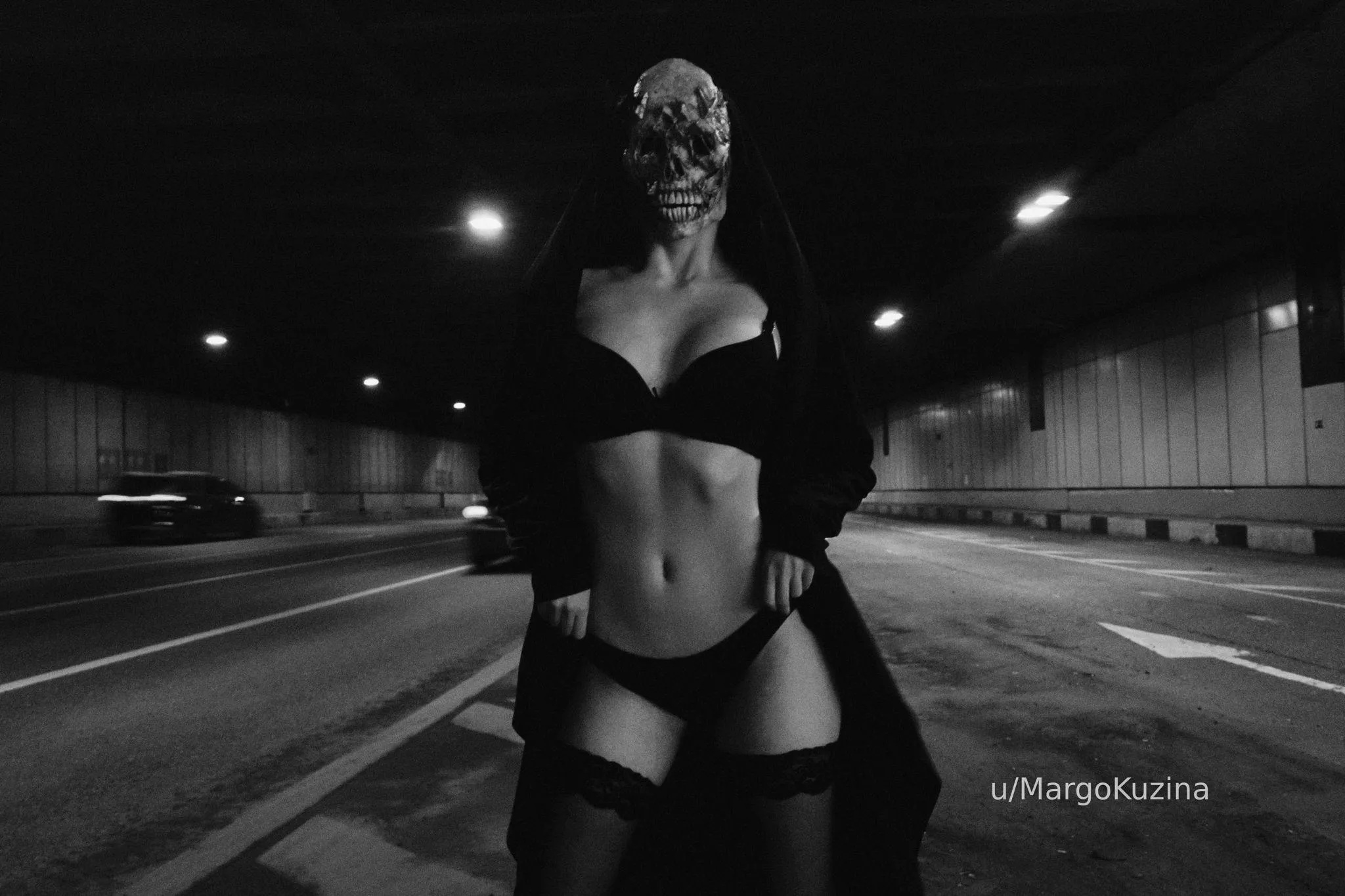 Photoshooting in a road tunnel