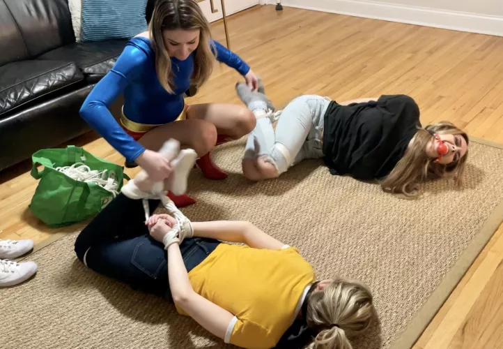 Superheroine tickling