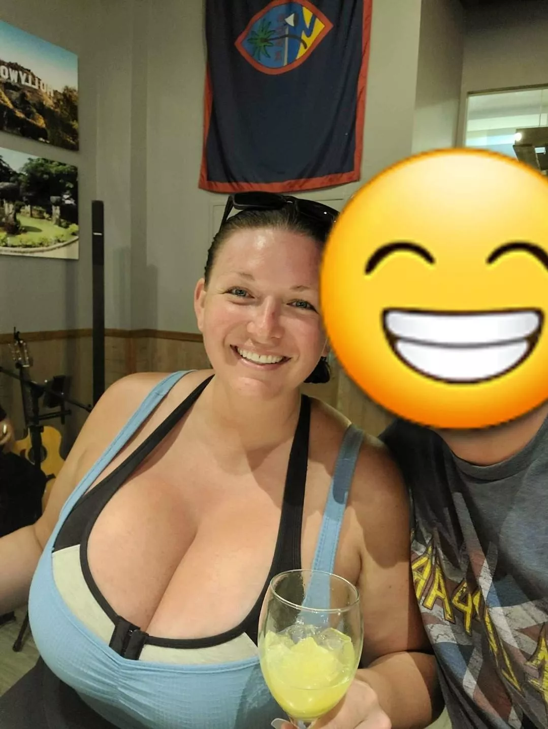Surprised this Tinder date with my huge tits