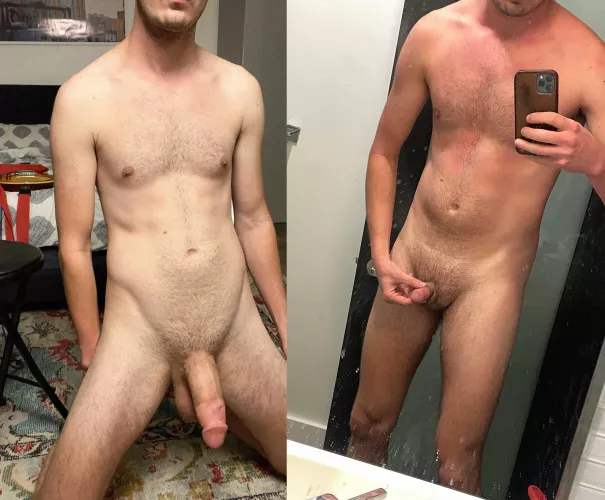 Two types of men. Me soft vs my friend fully hard