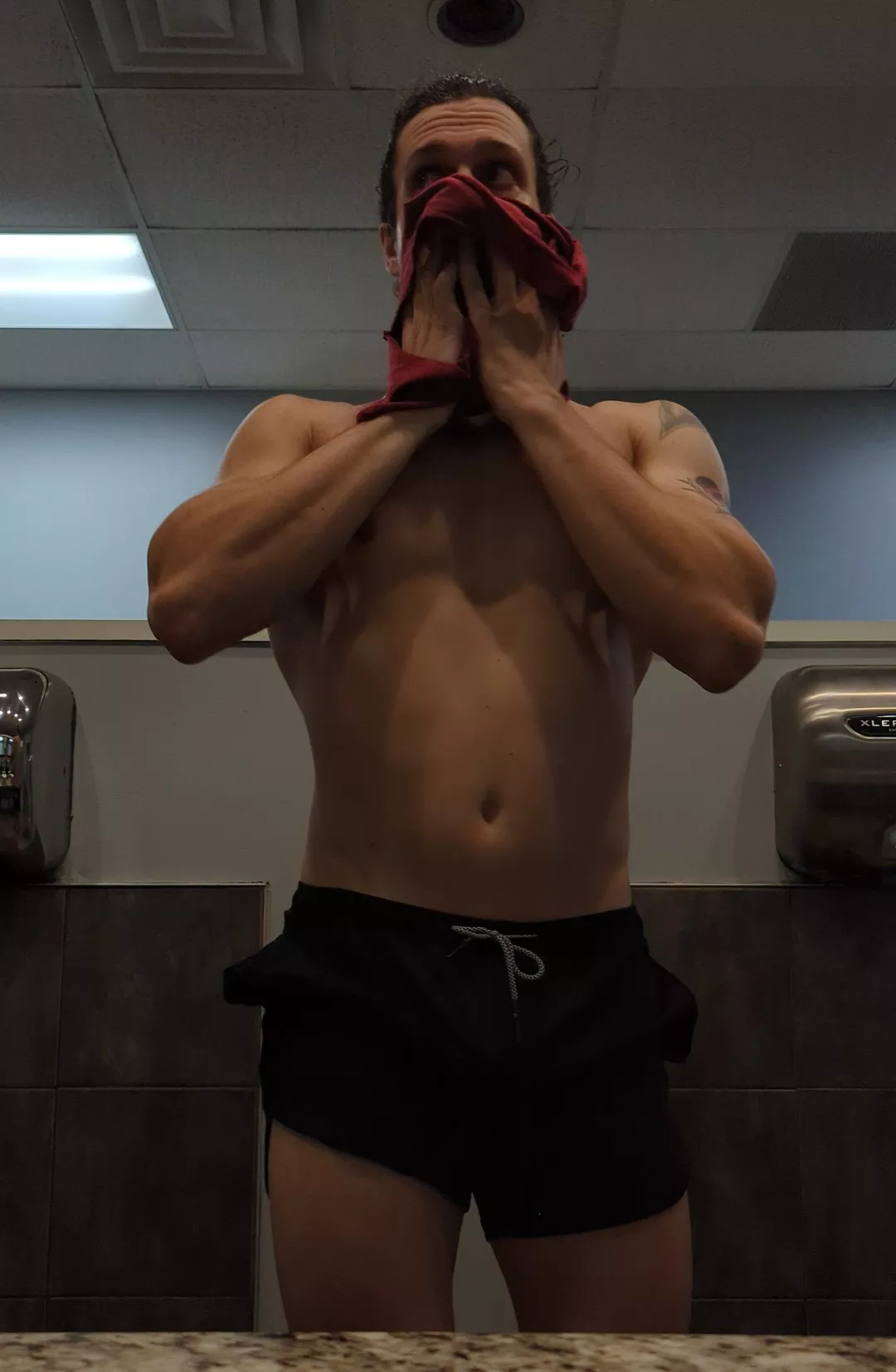 When I flex bigger than you, don't stare at me with disgust.