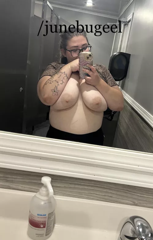 WWYD if you walked into the bathroom stalls and saw me with my tits out?