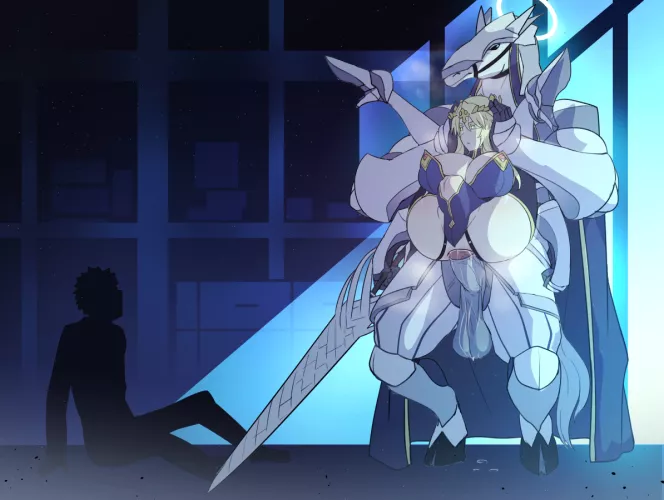 Imagine summoning Lancer Artoria/Lion King like this