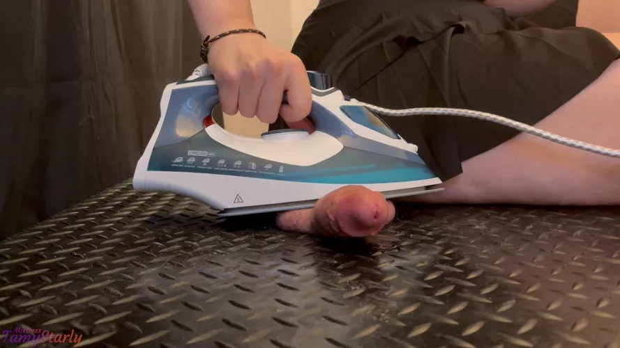 Ironing his balls👀