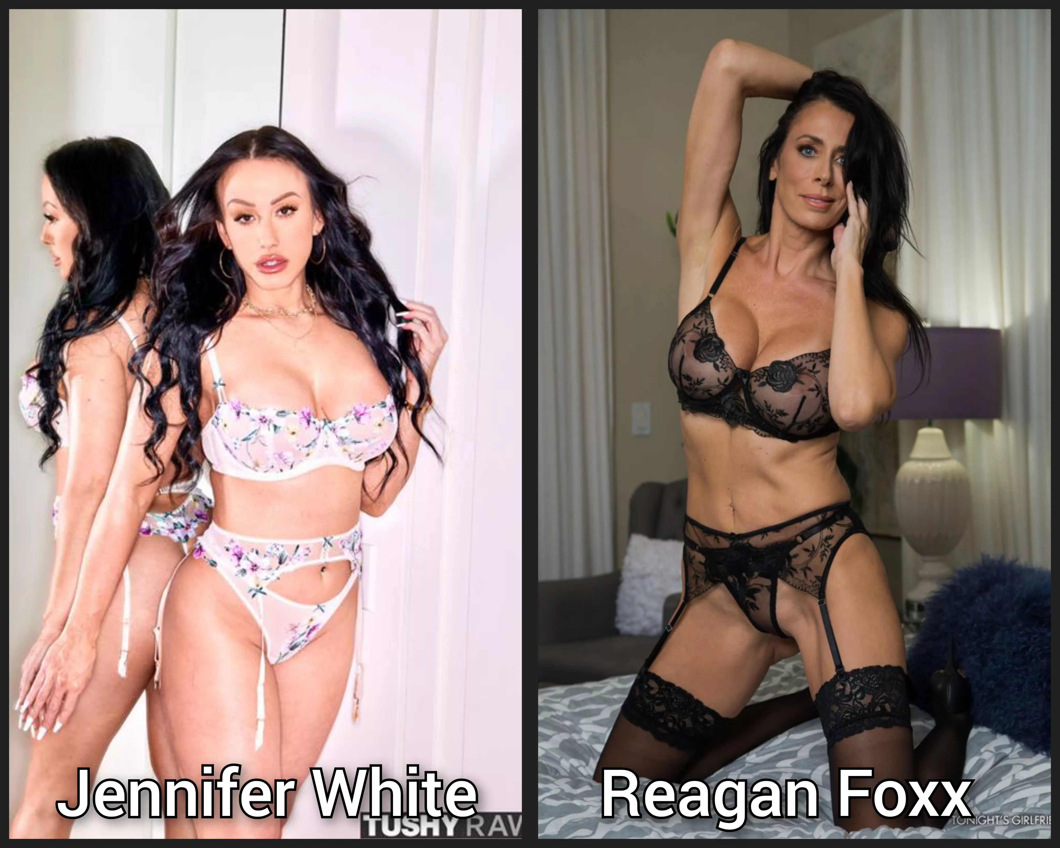pick one - Lingerie milf battle - [Jennifer White] [Reagan Foxx]