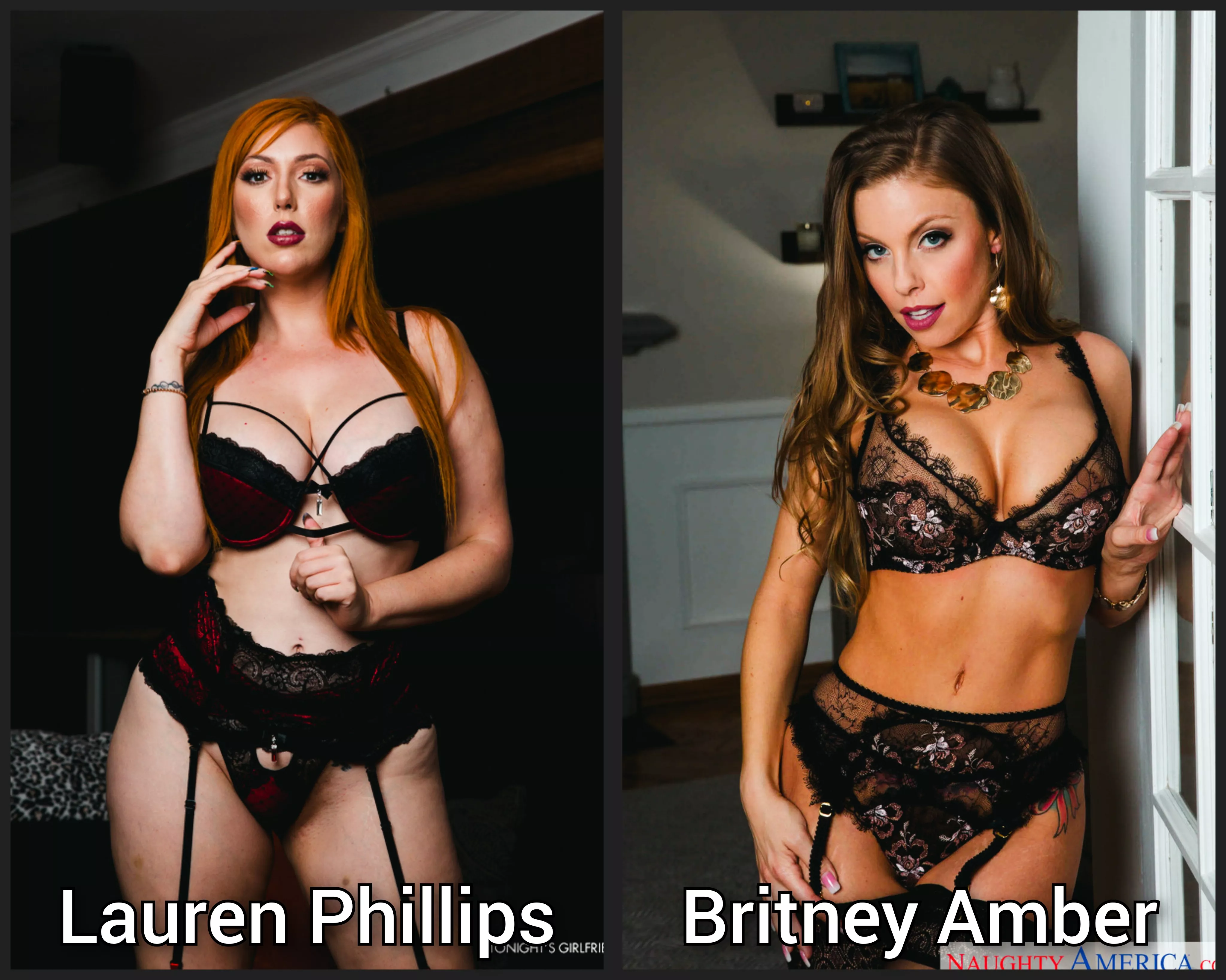 pick one - Lingerie milf battle - [Lauren phillips] [Britney amber]