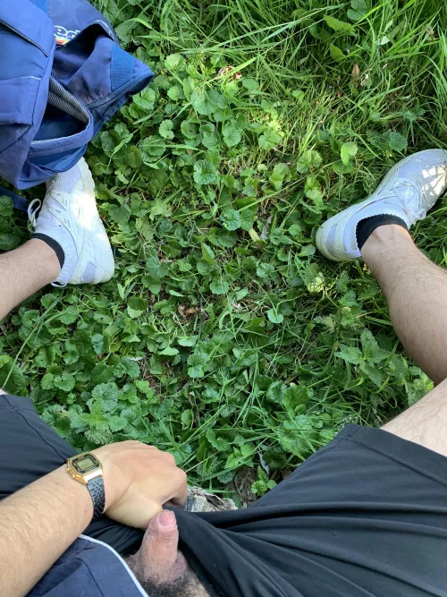 Fresh air gets me so horny. Post-op trans dick in nature. Loved it.