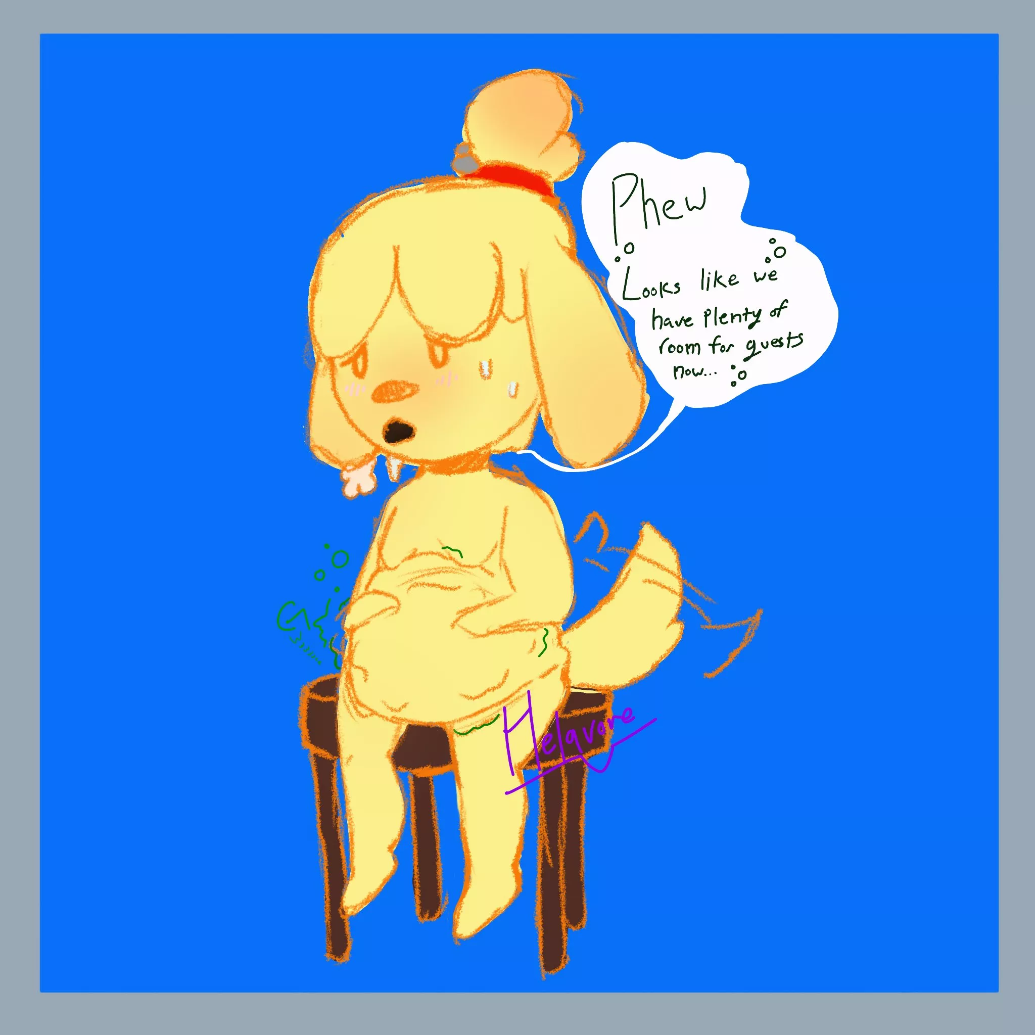 {Image} Isabelle has an interesting way of making space on the island [Art by me]