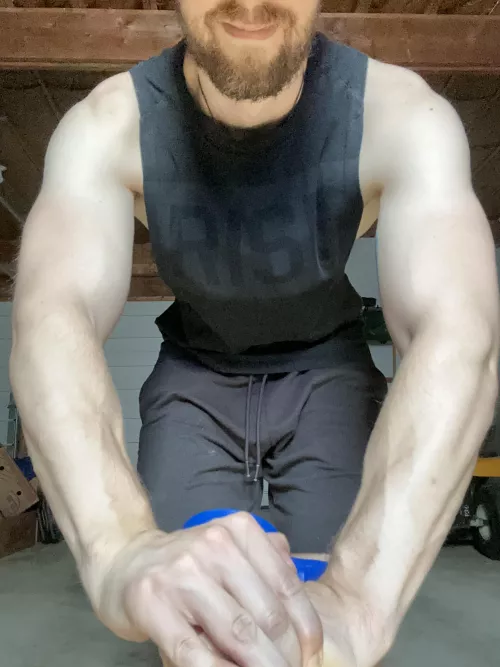 Letting the rest of my arms provide an assist here