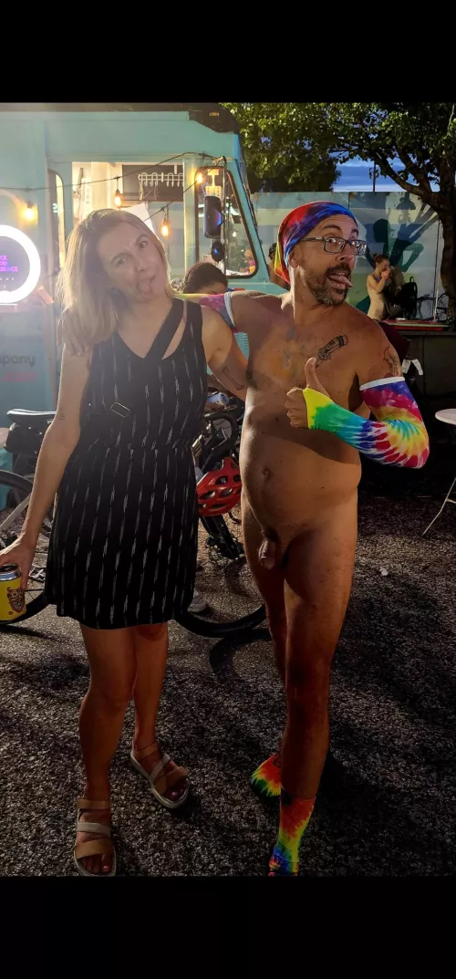 My photo bomb friend from last year. Nudity unites.