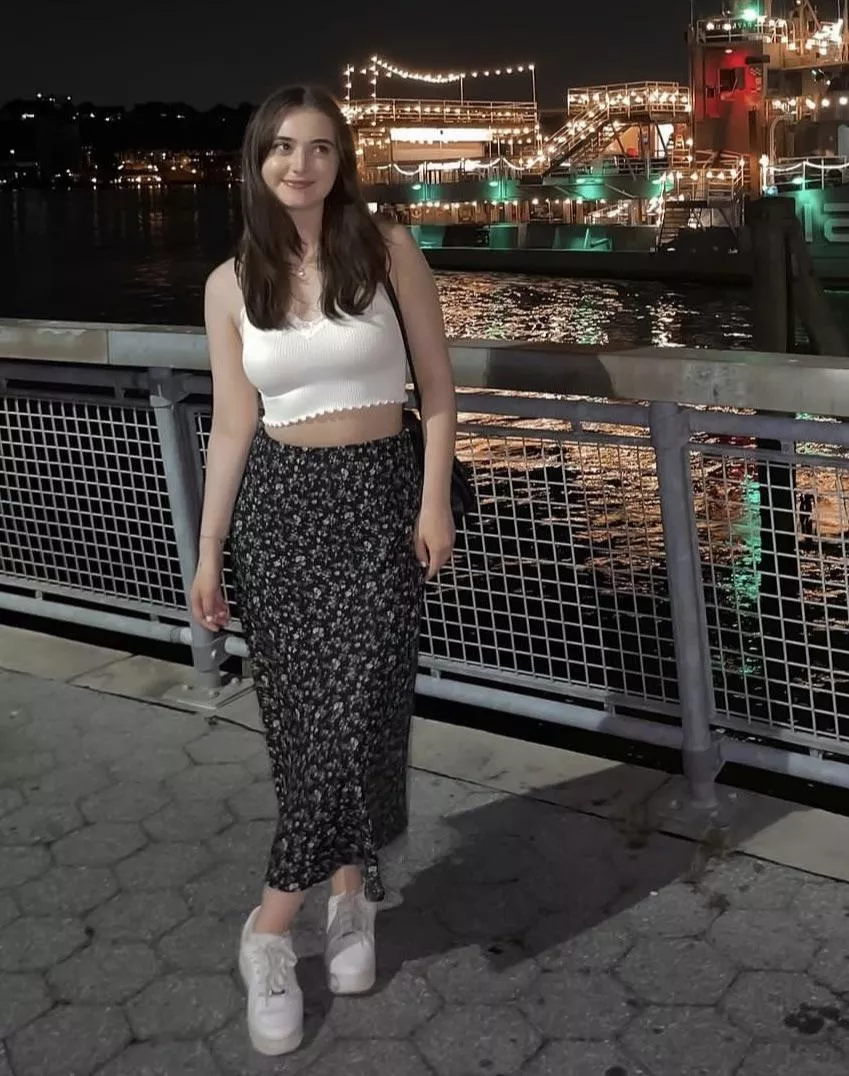 Nighttime by the water