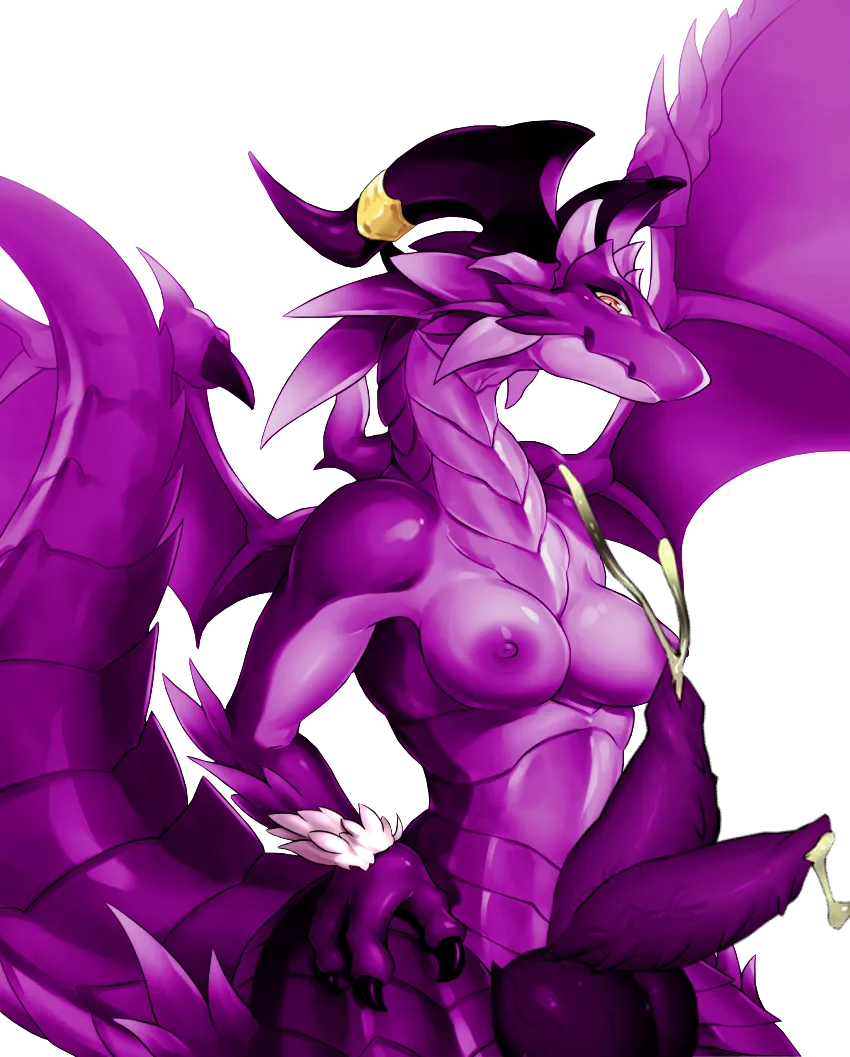 [Photoshop] Vaengromrkind the Half-Dragon dreams of divinity... And she might just have found the right way of gathering more followers ! (original picture by Healingpit)