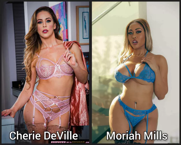 pick one - Lingerie milf battle - [Cherie DeVille] [Moriah Mills]