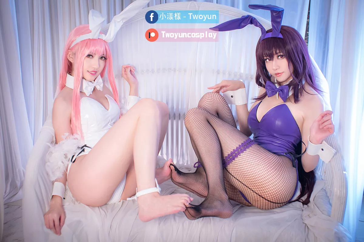 Queen Medb & Scathach bunny (FGO) by Twoyun & Lovernori