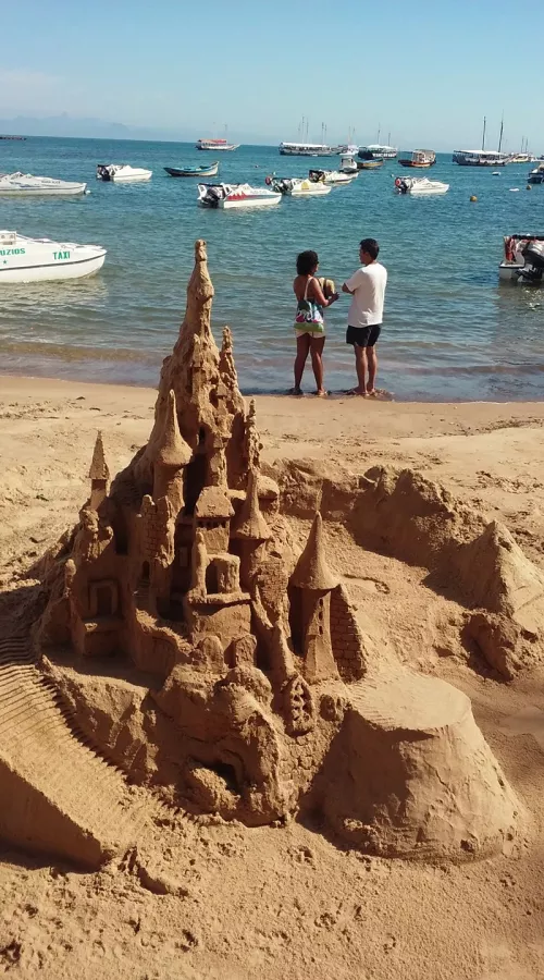 sandcastle in Buzios, Brasil