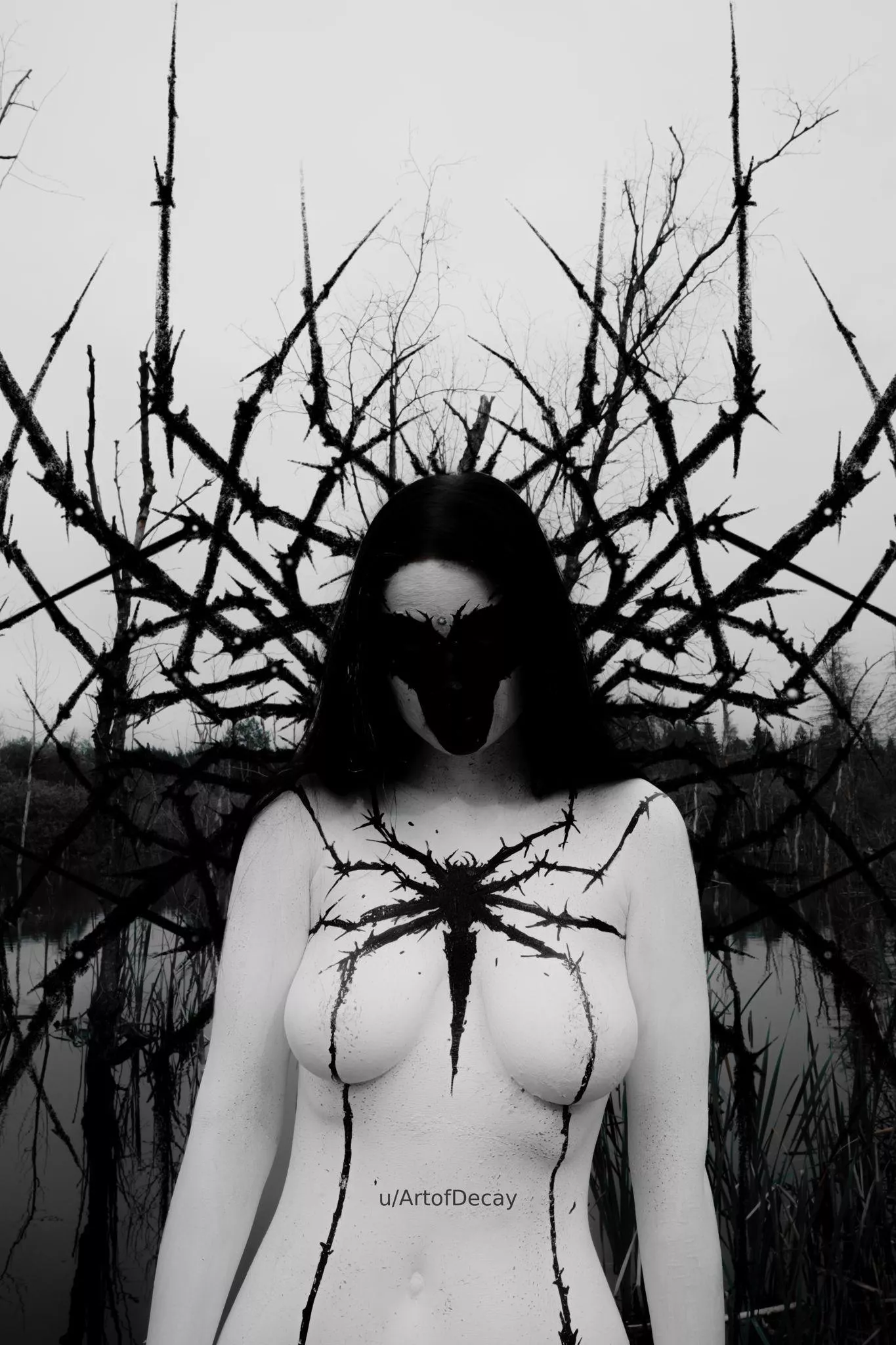 Sexy-Venom photoshoot model Kate-Zvkvt photo Roycoreroy bodyart ArtofDecay