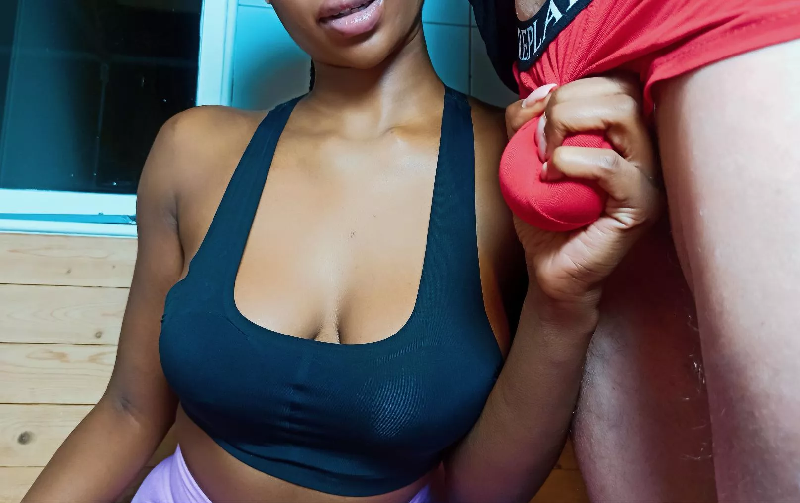 Would you let me squeeze your balls?