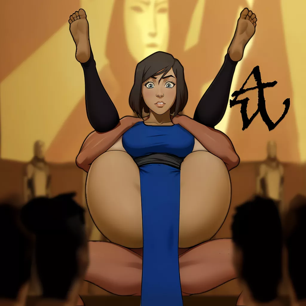 [Artwork] by (Abel_Waters) Amon bending Korra into submission.