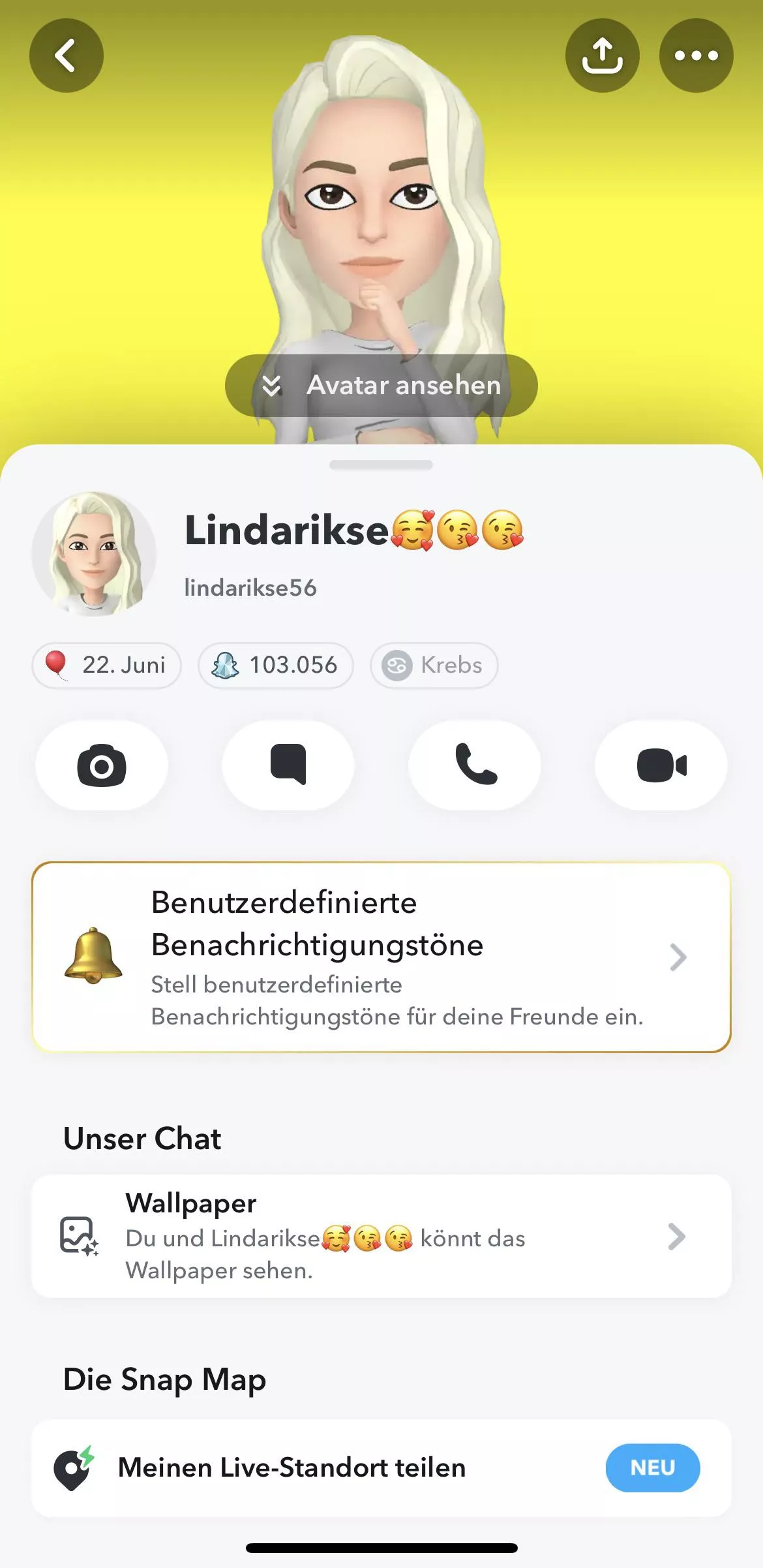 Follow her on Snapchat