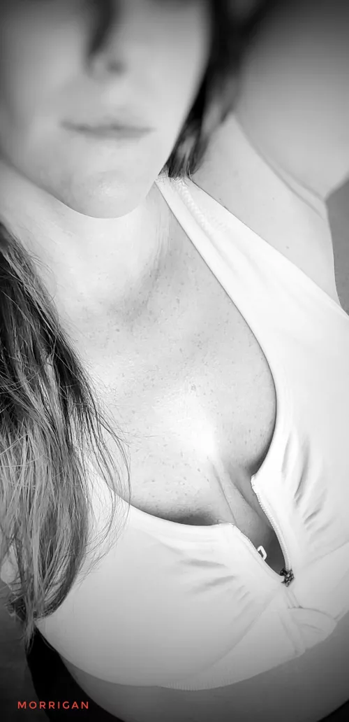 My sports bra kept unzipping at the gym, you don’t mind do you?