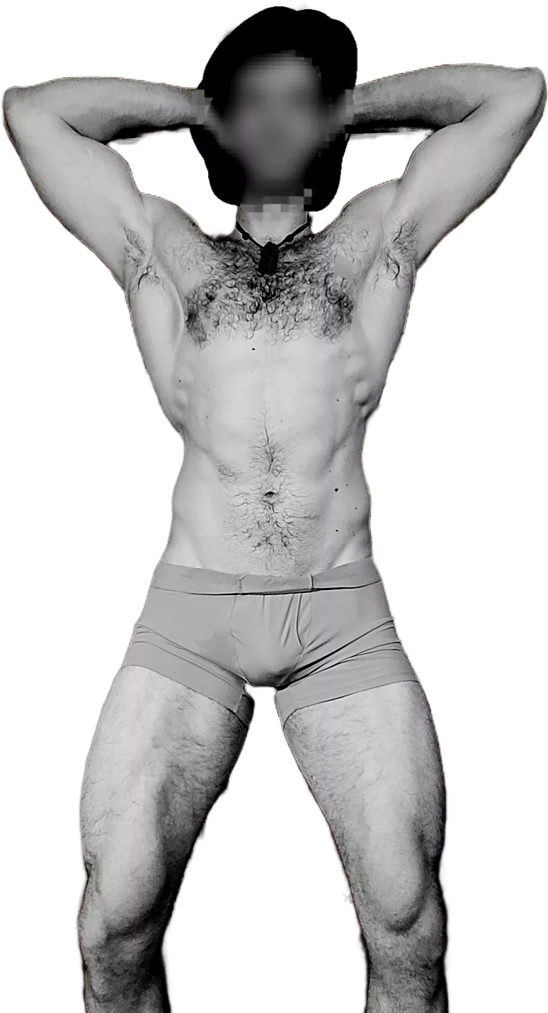 Working out in my undies.